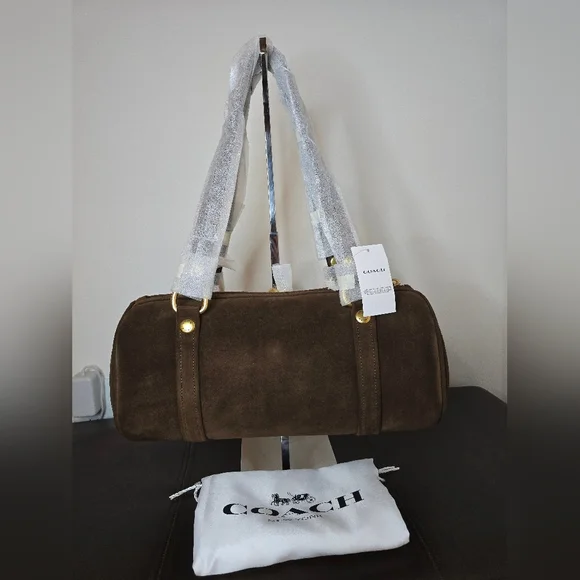 Coach Kisslock Barrel Bag In Chocolate - Picture 4 of 9